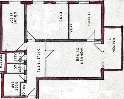 Große, geräumige 3-Zimmer-Wohnung