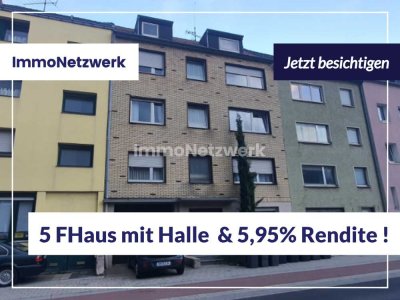 NEu***vollvermietetes 5 Familienhaus mit rückwärtiger Halle & toller Rendite von 5,95 % ****TOP