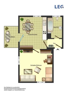 Demnächst frei! 1 ZKB mit Balkon.