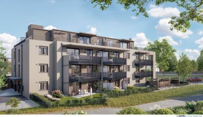 2 Zimmer Wohnung mit traumhafter 51m² großer Dachterrasse in Bürmoos!