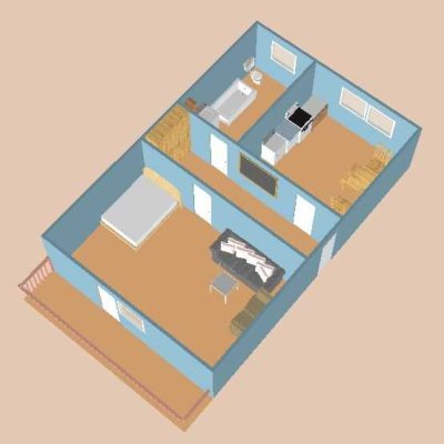 Helle 2-Zi-Wohnung mit Balkon für 1-2 Personen