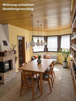 Bezugsfertige Maisonettewohnung mit Garten und Garage