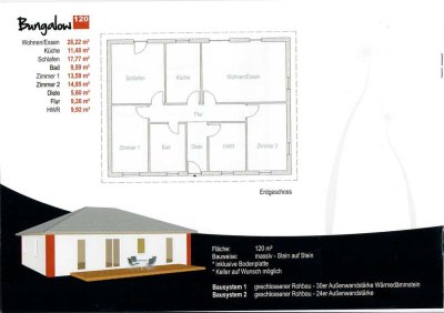 *66_3*Wadern-Steinberg*Grundstück und Bungalow - Ihr Traum vom Eigenheim*120m² Wfl*500m² Grdst*
