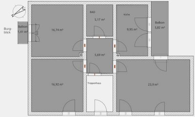 Kernsanierte 3-Zimmer Dachgeschosswohnung mit Einbauküche in Wertheim-Stadt