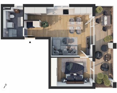 Hochwertige 2-Zimmer Neubau-Wohnung mit Balkon EW05