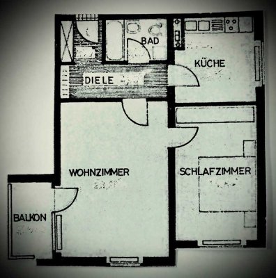 Charmante 2 Zimmer Wohnung mit Balkon