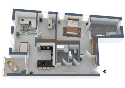 Bad Vilbel - 3 Zimmer ETW - Bodenbelag und Fliesen aussuchen und einziehen!