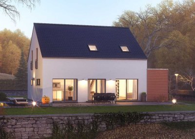 Einfamilienhaus mit Satteldach - mit großzügigem Wohnkonzept
