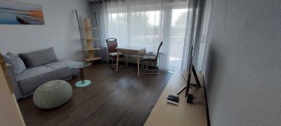 2-Raum-EG-Wohnung voll möbliert an Einzelperson befristet zu vermieten