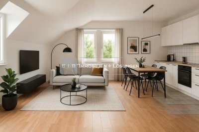 2 Zi. DG-Wohnung (70m²) mit Gäste-WC, Fahrstuhl und PKW-Stellplatz