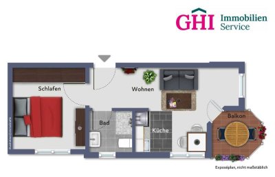 Möblierte  2-Zimmer Wohnung mit Seesicht in Bodman-Ludwigshafen - ankommen & wohlfühlen