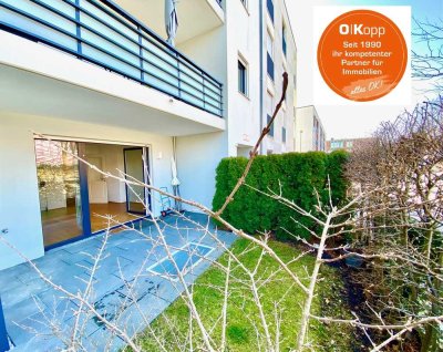 OK!  STEINPARK!  Neuwertige EG Wohnung mit 2 x Gartenterrasse sucht neuen Eigentümer...!