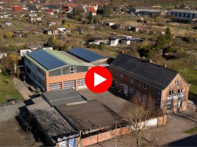 Wohn- & Geschäftshaus mit großflächigen Werkhallen zum fairen Preis