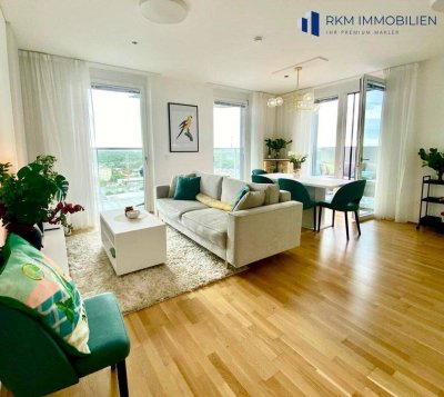 Exklusive, vollmöbliert 3-Zimmer-Wohnung mit Balkon im 2 Bezirk (Wien) – einzigartige Aussicht, Marina Tower VIP - Location