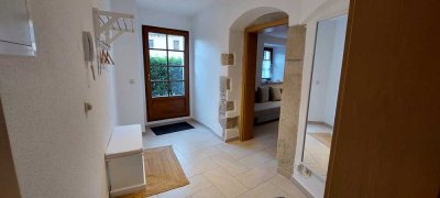 möblierte und hochwertig sanierte 1-Zimmer-EG-Wohnung mit Terrasse