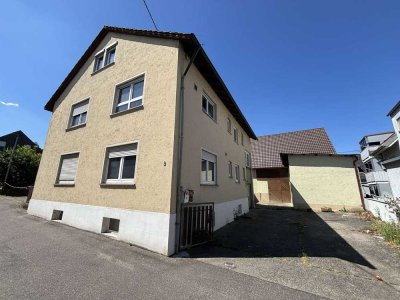 2–3-Fam.-Haus mit Scheune bzw. Entwicklungsgrundstück in zentraler Lage von Leingarten zu verkaufen!