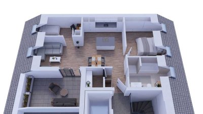 Erstbezug Neubau 2-Zimmer Whg. im DG mit Aufzug und Balkon