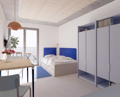 WE22 All-inclusive-Miete: exklusiver vollmöblierter Neubau, 1-Zi-Wohnung mit Einbauküche