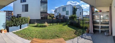 Barrierefreie 2-Zimmer Erdgeschosswohnung mit Tiefgarage, Terrasse und Garten