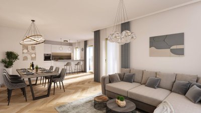 PROVISIONSFREI - 3 Zimmer - 2 Bäder - ca. 97m² gew. NFL - Balkon - Terrassen und Dachgarten - hochwertige Ausstattung - Neubauprojekt - Fertigstellung Q3/2025