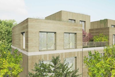 Barrierefreier 2,5-Zi-Bungalow mit Aufzug & Terrasse - selbstbestimmt wohnen in Gemeinschaft