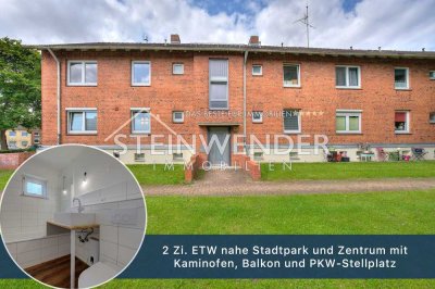 2 Zi. ETW nahe Stadtpark und Zentrum mit Kaminofen, Balkon und PKW-Stellplatz