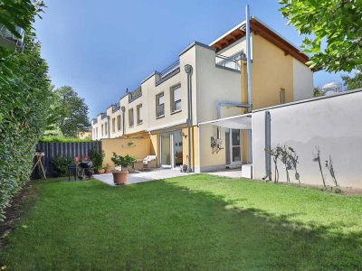 Modernes Reihenendhaus mit großem Garten und Dachterrasse