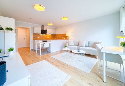 Neu sanierte & möblierte 1-Raumwohnung * 2. OG  * neue EBK * Terrasse * Bad mit Dusche * Aufzug *TOP