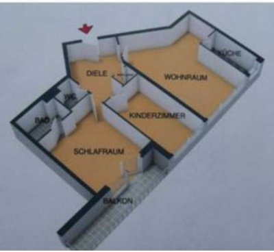 3-Zimmer-Wohnung im Zentrum