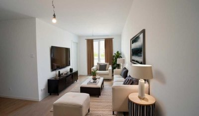 1,5-Zimmer-Wohnung mit Einbauküche, Balkon und Keller. Erstbezug!