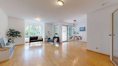 Helle 3-Zimmer-Wohnung mit Gartenanteil und Tiefgaragenstellplatz in Ottobrunn – Bezugsfrei!