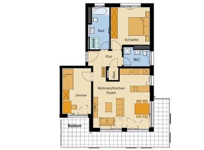 Stilvolle, sanierte 1,5-Zimmer-Wohnung mit EBK in Glienicke/Nordbahn