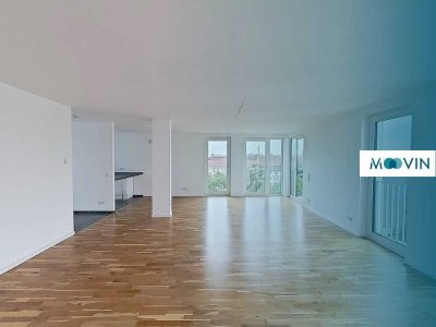 *Wohn-oder Gewerberaum: Weitläufige 4-Zimmer-Neubauwohnung mit Dachterrasse, Balkon und EBK*