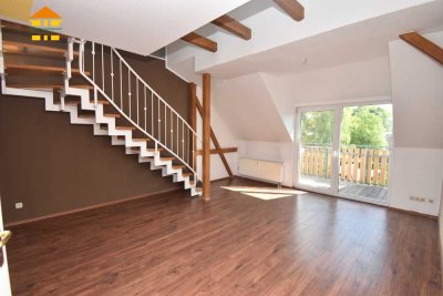 Helle 2,5-Raum-DG-Maisonette mit Balkon und Tageslichtbad in Limbach-Oberfrohna