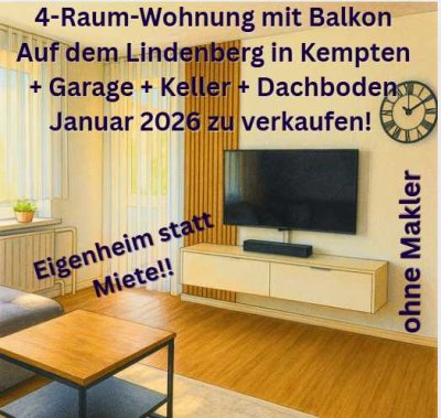 TOP Familien 4-Raum-Wohnung + Balkon + Garage +großer Keller +3,6% BMR