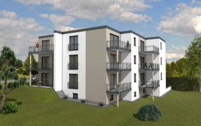 Moderner Neubau, 2,5 Zimmer, 63 m², großer Balkon, zentrale Lage