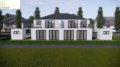 Im Bau: Hochwertige Neubau-Doppelhaushälfte mit Garten (Haus rechts)