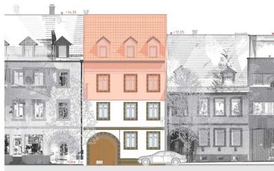 Projektiertes MFH im ausgewiesenen Sanierungsgebiet Ettlingen mit genehmigter Bauvoranfrage