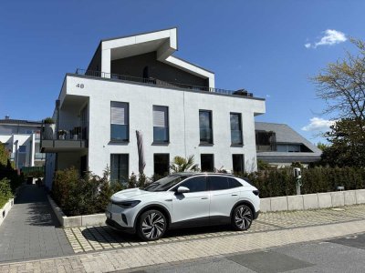 Moderne, kleine Penthouse-Whg., 2 Dachterrassen, barrierefrei, energieeffizient, Tiefgarage, Wallbox