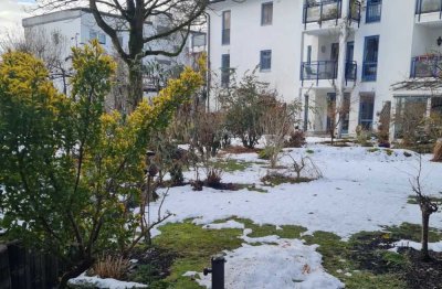 Attraktive 1,5-Zi.-EG-Wohnung mit Terrasse, Garten & Stellplatz – Toplage im Zentrum von Gröbenzell