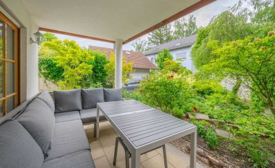 Seltene Gelegenheit: Gepflegte Gartenwohnung inklusive Hobbyraum und Garage