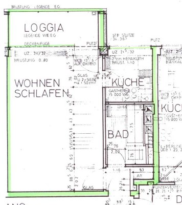 Lichtdurchgeflutete, möblierte 1-Raum-Wohnung mit Einbauküche in Neuss