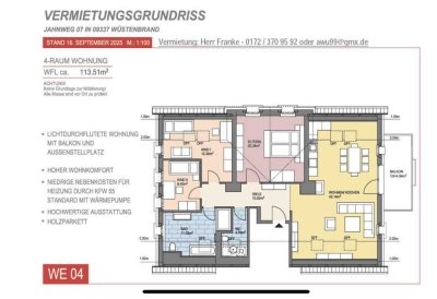 Erstbezug–Exklusive 4-Zimmer-DG-Wohnung 114 m2 – Balkon 10 m2, Kamin, Gartennutzung, Ladesäule mögl.