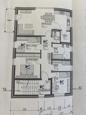 Stilvolle 3,5-Zimmer-Wohnung mit Balkon, Carport/ gehobene Austattung