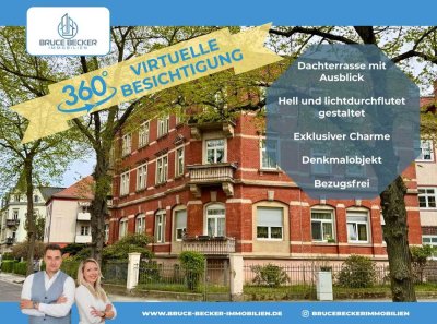 Bezugsfrei und mit Dachterrasse! - Dachgeschosstraum im Denkmalobjekt in Laubegast