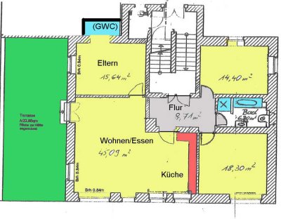 ERSTBEZUG NACH KERNSANIERUNG ! AB 2026 FLOTTE  4 ZIMMER IM ERDGESCHOSS MIT ÜBERDACHTER XL TERRASSE!