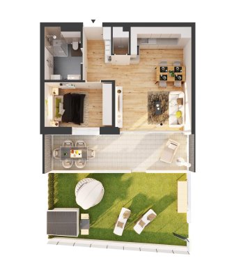 2-Zimmer Neubau-Gartenwohnung (AW05)