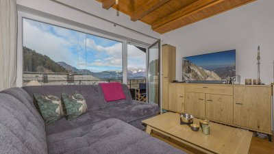 Dachgeschosswohnung an der Skipiste mit Kaiserblick