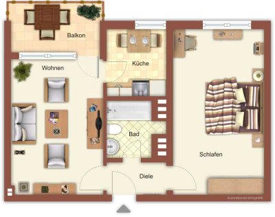 Demnächst frei! 2-Zimmer-Wohnung in Mönchengladbach Hermges
