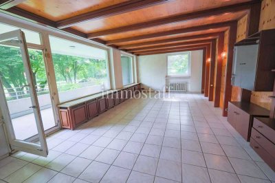 ERDGESCHOSS, 120M², RIESEN LOGGIA! Eigentumswohnung in Bottrop-Stadtmitte mit Tiefgaragenstellplatz.